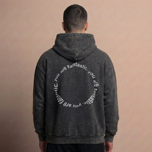 You are fantastic - Heavy Oversize Washed Hoodie