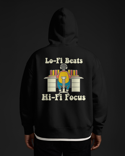 Lo-Fi Beats Hi-Fi Focus - Oversized Hoodie